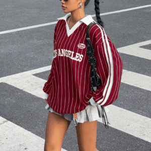 Women'S Y2K Retro Oversized Long Sleeve T-Shirt