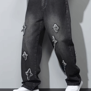 American High Street Fashion Street Men's Loose Jeans