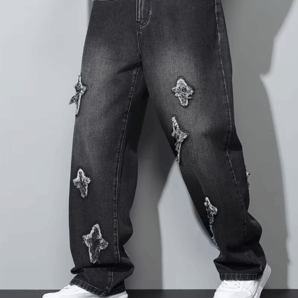 American High Street Fashion Street Men's Loose Jeans